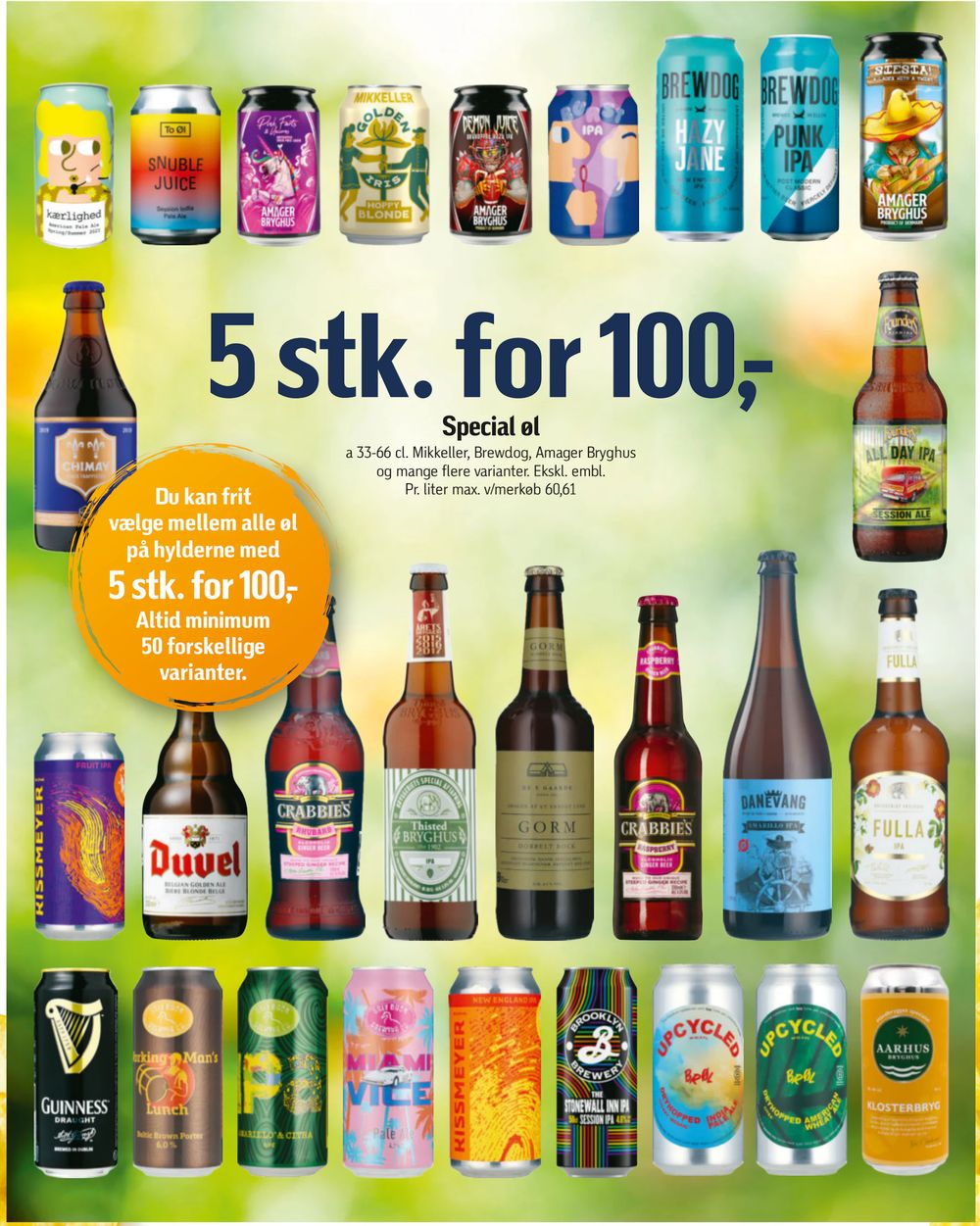 Tilbud på Special øl fra føtex til 100 kr.