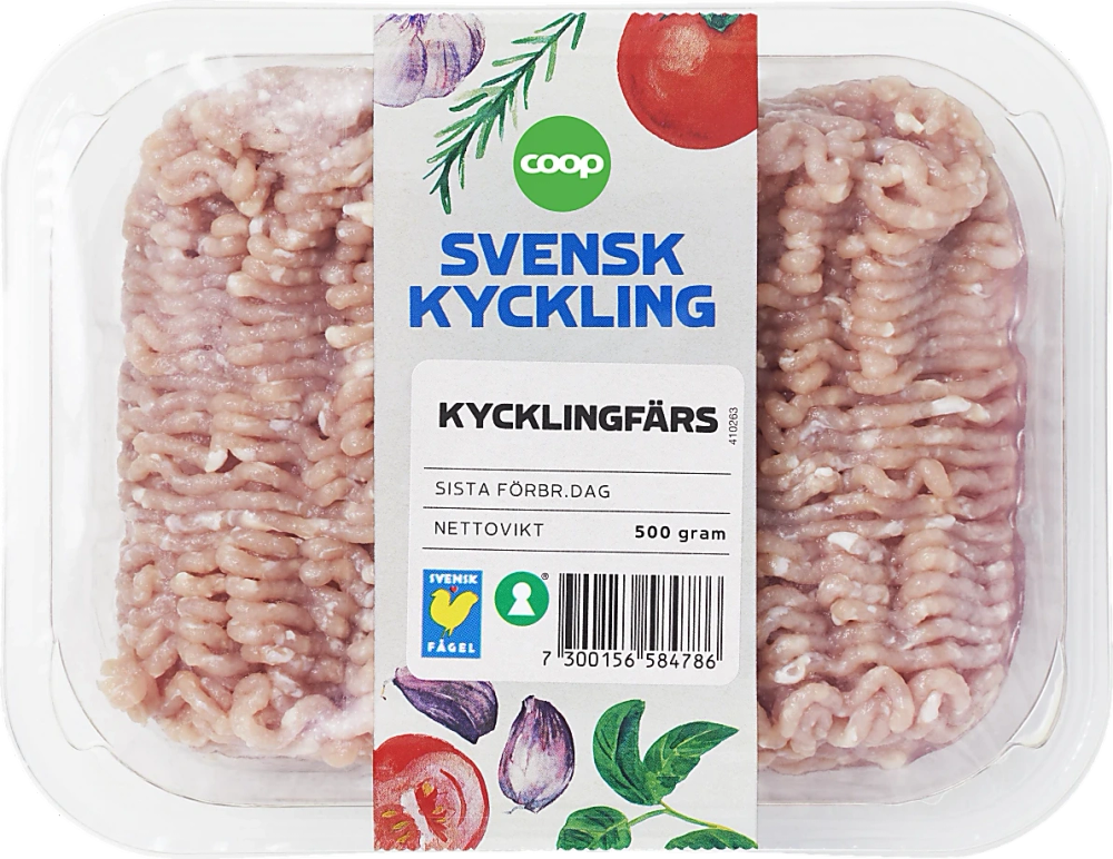 Erbjudanden på Färsk kycklingfärs (Sverige/Coop) från Coop X:-TRA för 39,90 kr