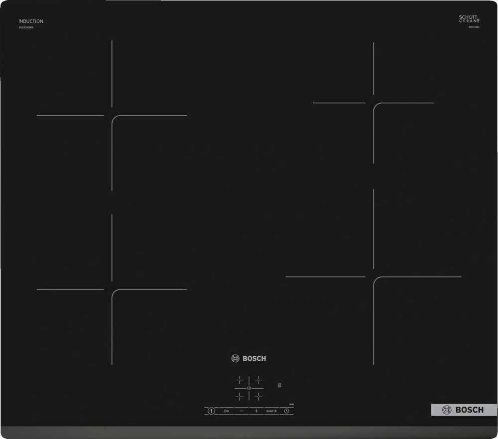 Tilbud på Bosch Kogeplade PUE63KBB6E (Sort) fra Elgiganten til 2.499 kr.