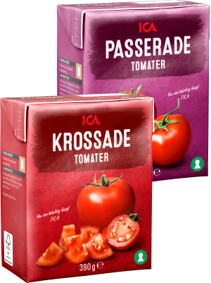 Krossade, passerade tomater (ICA)