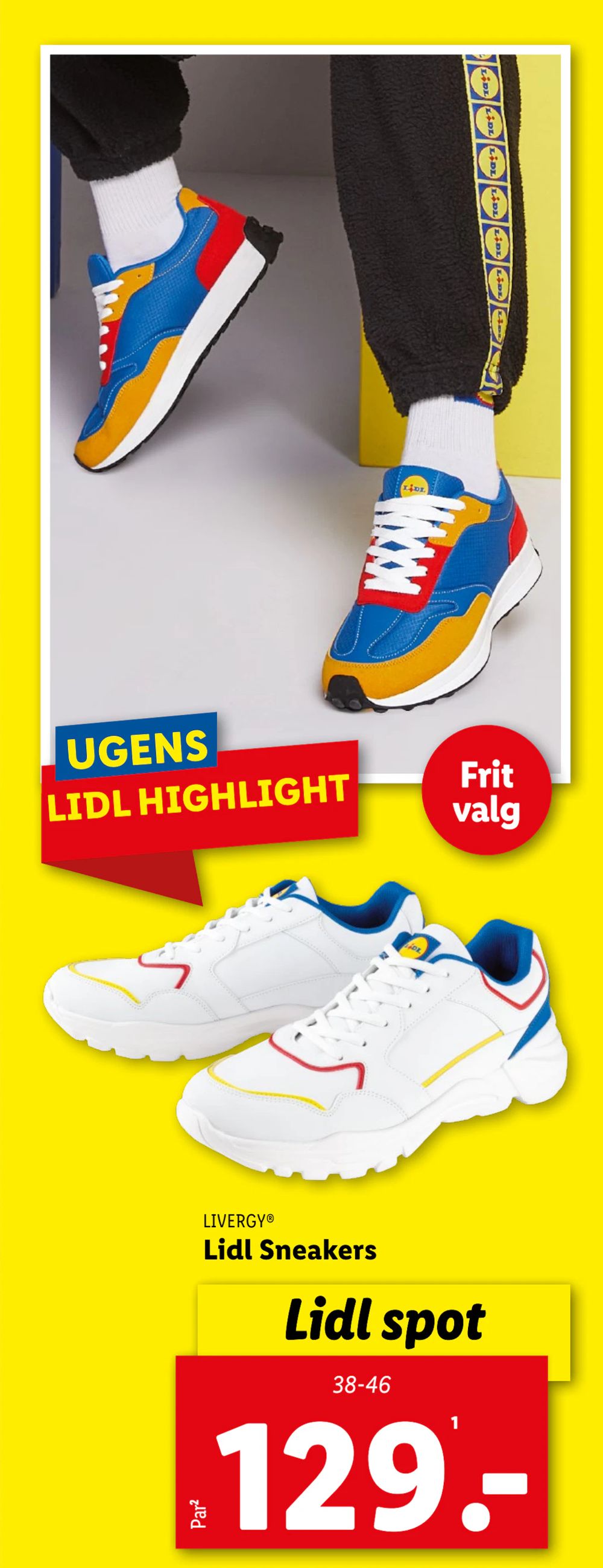 Tilbud på Lidl Sneakers fra Lidl til 129 kr.