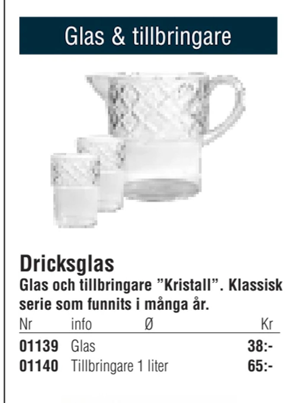Erbjudanden på Dricksglas från Erlandsons Brygga för 38 kr