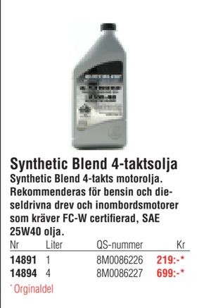 Synthetic Blend 4-taktsolja