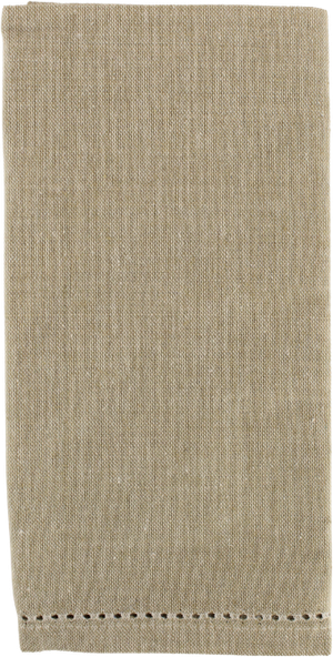 Stofserviet m. Hulsøm i Beige - 100% bomuld (45x45cm.)