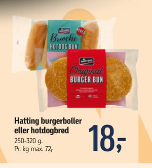 Hatting burgerboller eller hotdogbrød