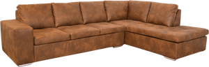 San Diego Open End Sofa, Cognac 70% Læder (Højrevendt) 85 Cm 310 Cm