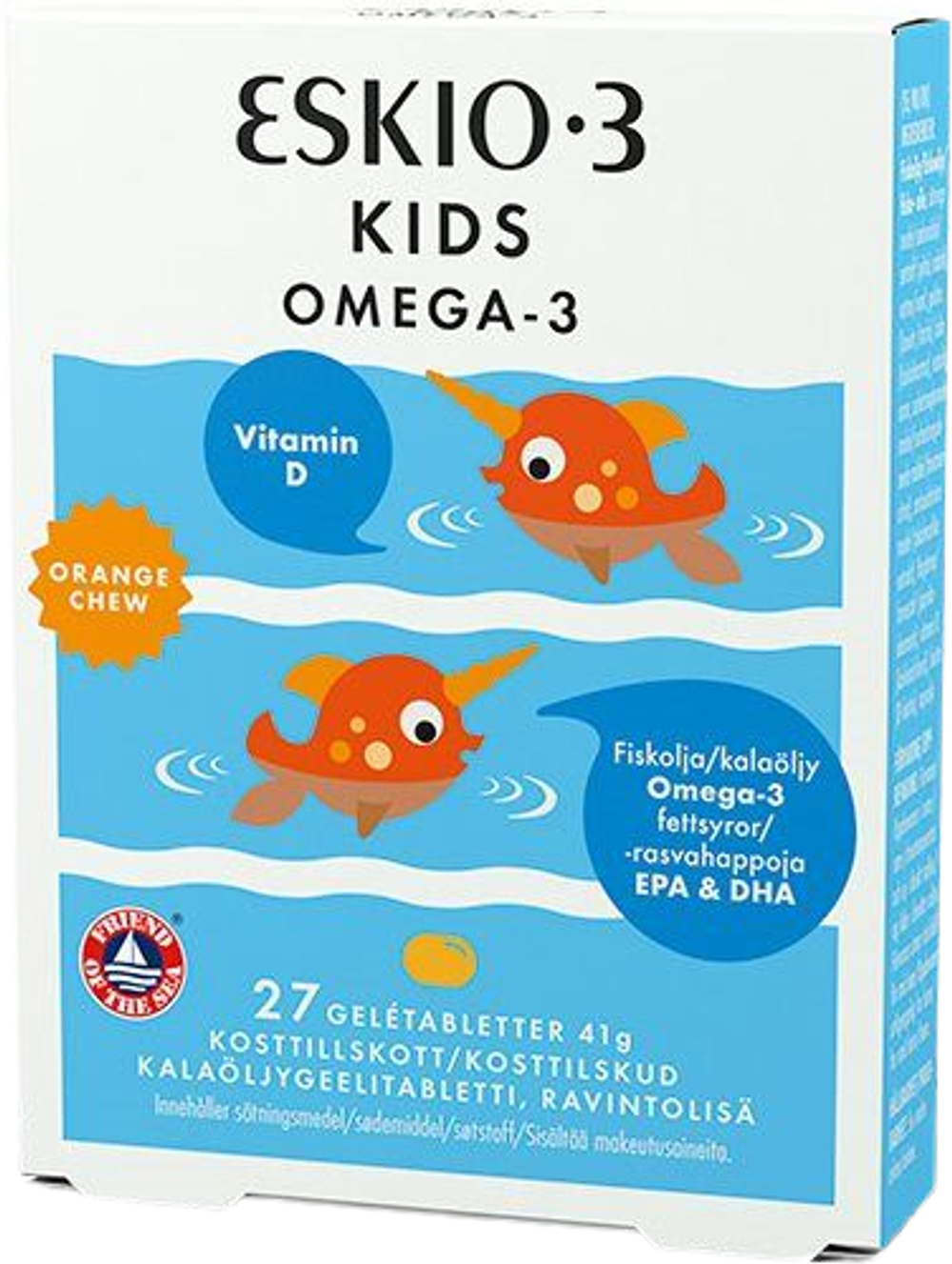 Tilbud på Eskio-3 Kids Chewable Omega-3 orange (Eskio3) fra Helsam til 94,95 kr.