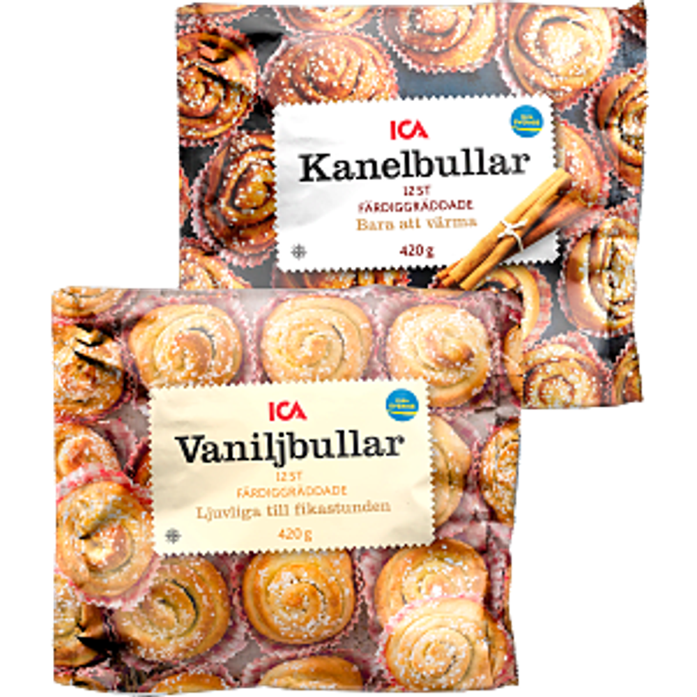 Erbjudanden på Frysta kanelbullar, vaniljbullar från ICA Maxi Stormarknad för 25 kr