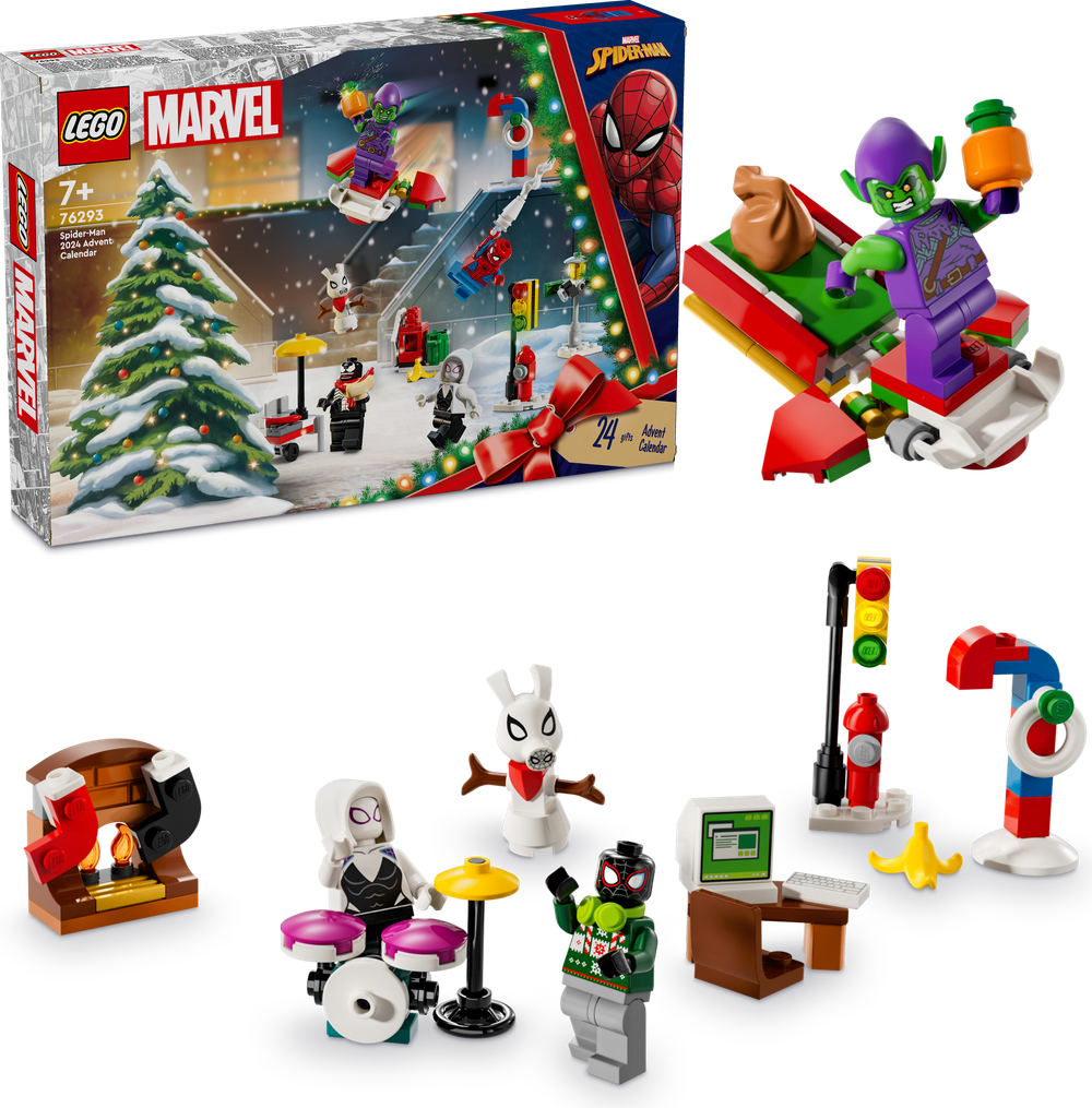 Tilbud på LEGO Super Heroes Marvel 76293 Julekalender 2024 fra ComputerSalg til 271 kr.