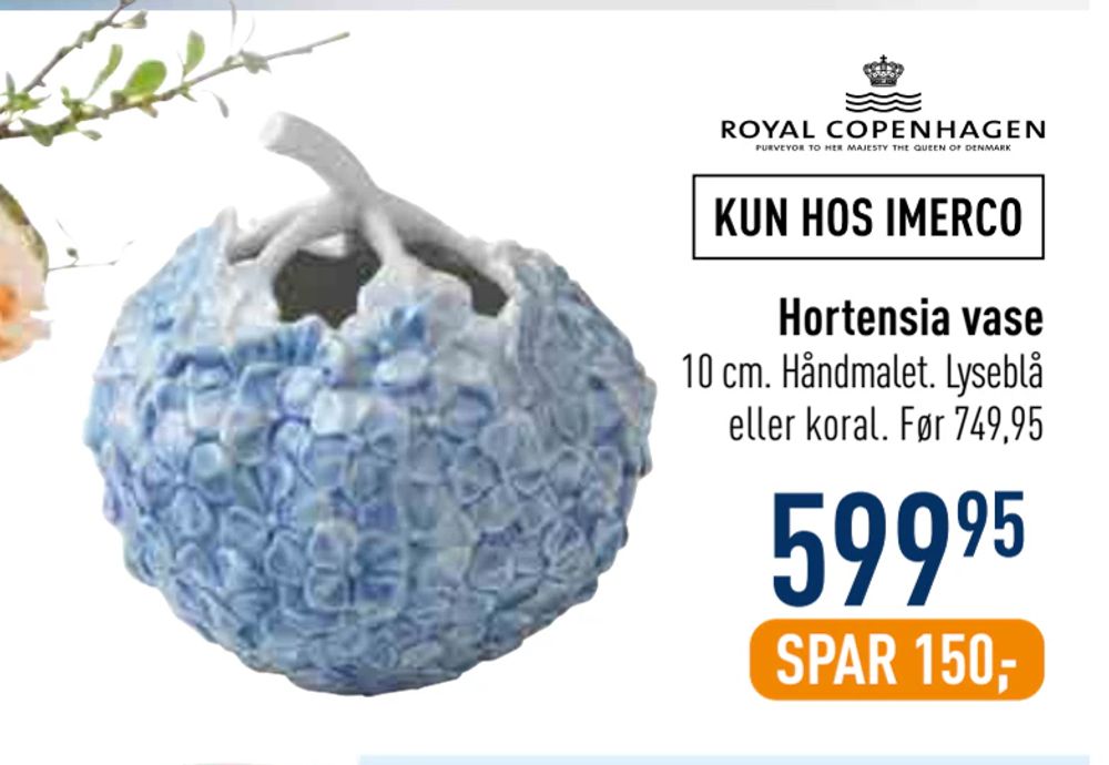 Tilbud på Hortensia vase fra Imerco til 599,95 kr.