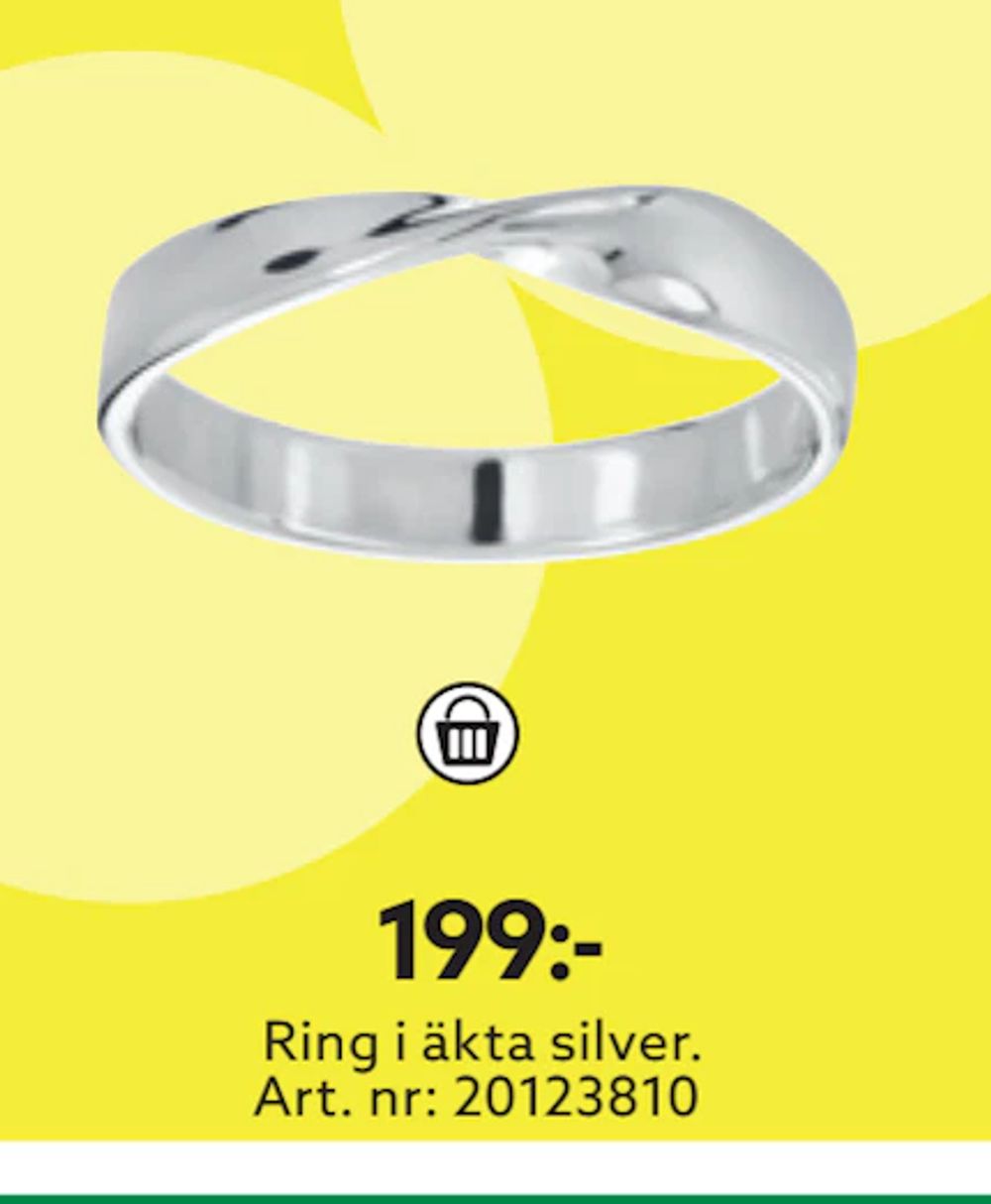 Erbjudanden på Ring i äkta silver från Albrekts guld för 199 kr