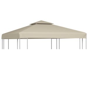 Baldakin til havepavillon 3x3 m 310 g/m² beige