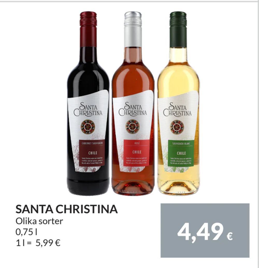 Erbjudanden på SANTA CHRISTINA från Nielsen Scan-Shop för 4,49 €