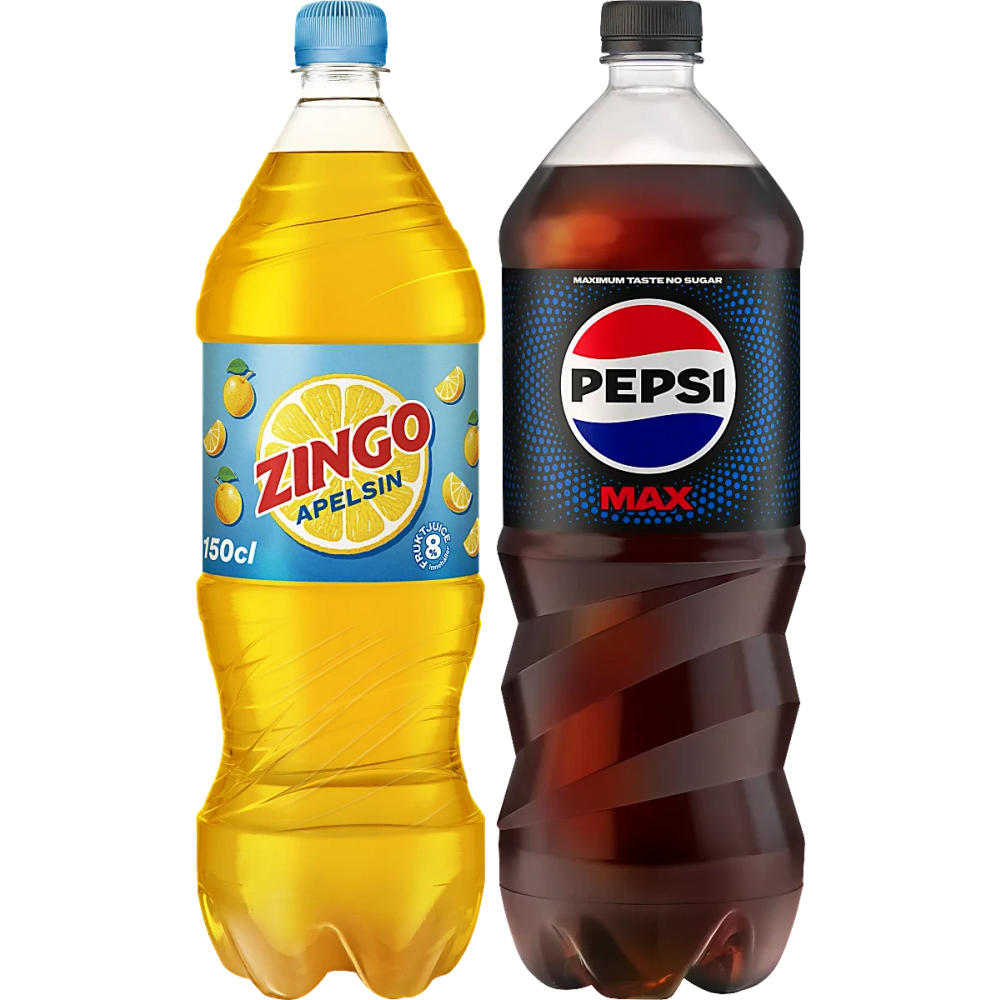 Erbjudanden på Läsk (Pepsi/Zingo/7Up/Pommac) från Coop X:-TRA för 25 kr