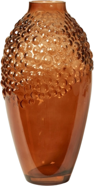 Vase m. Bobler i Mørkebrun (H30cm) (Speedtsberg)