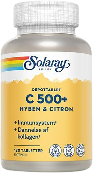 C-vitamin C500+ hyben, citron (Solaray)