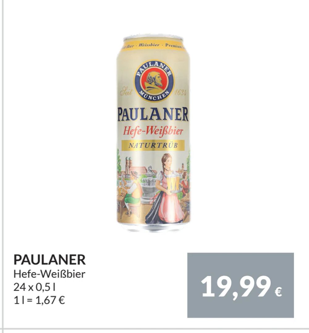 Erbjudanden på PAULANER från Nielsen Scan-Shop för 19,99 €