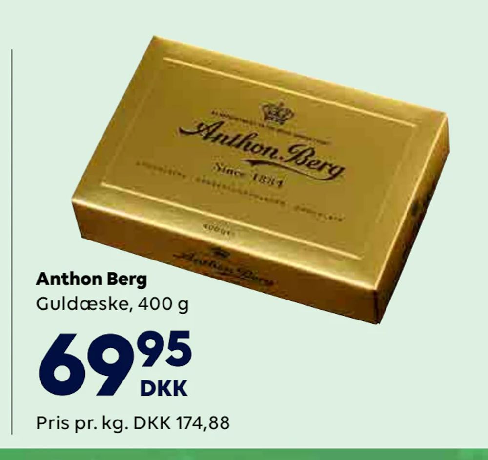 Tilbud på Anthon Berg fra BorderShop til 69,95 kr.