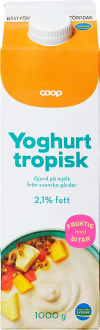 Vanilj-/fruktyoghurt (Coop)