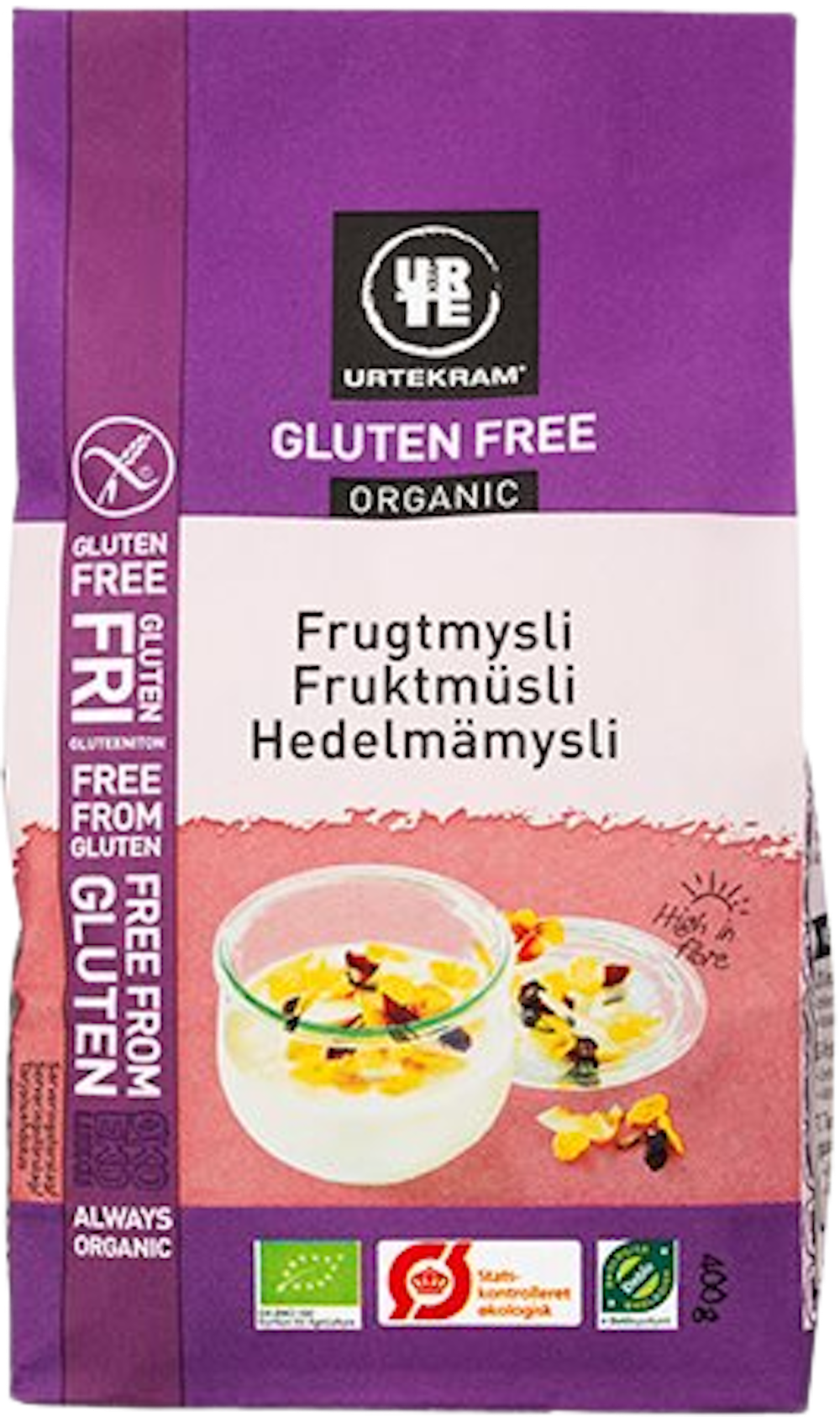 Tilbud på Mysli frugt glutenfri Øko (Urtekram) fra Helsam til 34,95 kr.