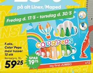 Color´Peps maxi tusser 12 stk