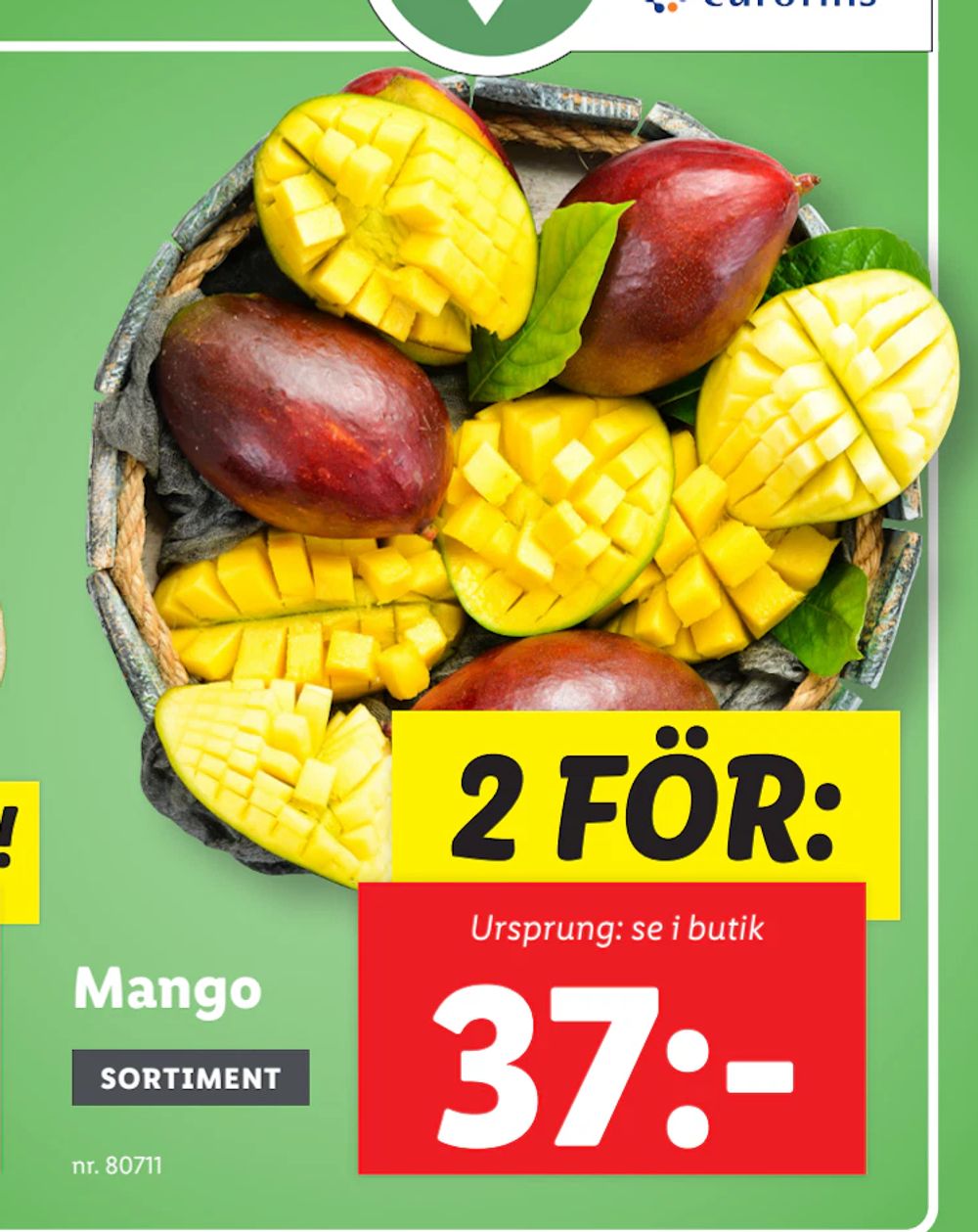 Erbjudanden på Mango från Lidl för 37 kr