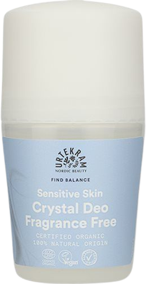 Crystal deo roll on Fragrance Free (Urtekram)