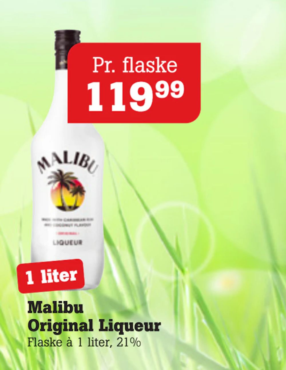 Tilbud på Malibu Original Liqueur fra Poetzsch Padborg til 119,99 kr.