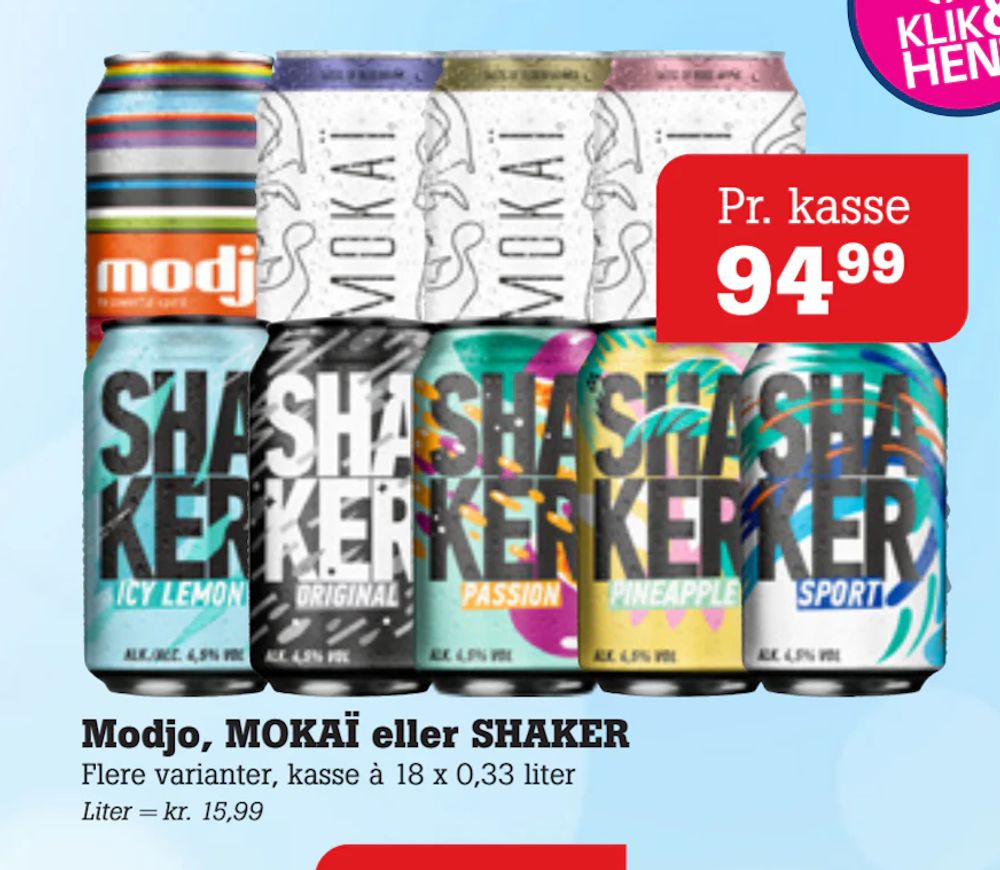 Tilbud på Modjo, MOKAÏ eller SHAKER fra Poetzsch Padborg til 94,99 kr.