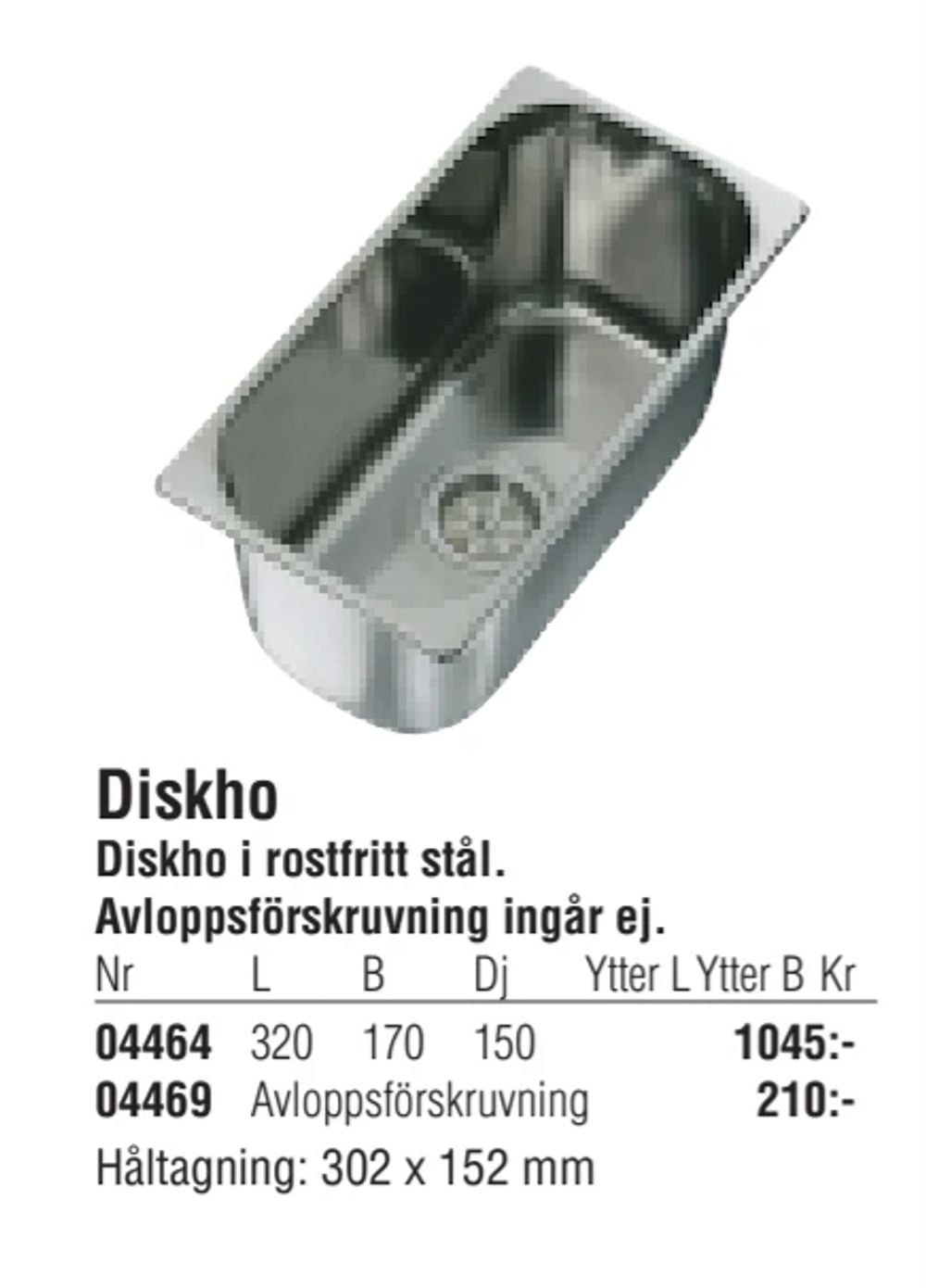 Erbjudanden på Diskho från Erlandsons Brygga för 1 045 kr