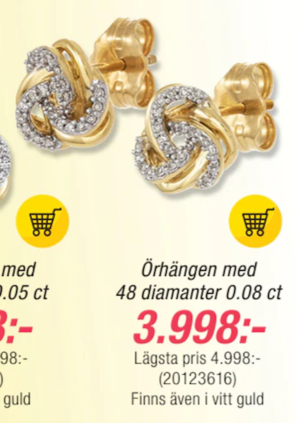 Erbjudanden på Örhängen med 48 diamanter 0.08 ct från Guldfynd för 3 998 kr