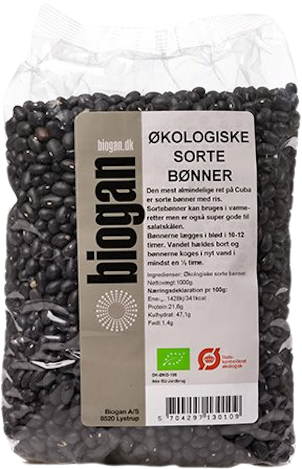 Tilbud på Sorte bønner Øko (Biogan) fra Helsam til 45,95 kr.