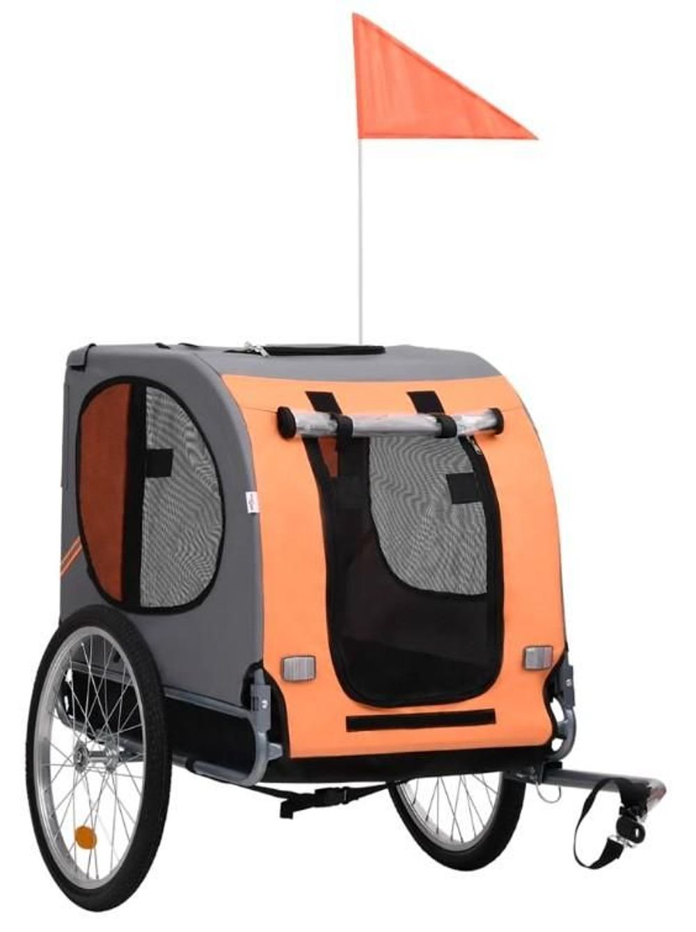 Tilbud på Cykelanhænger til hund orange og grå fra Boligcenter.dk til 964 kr.