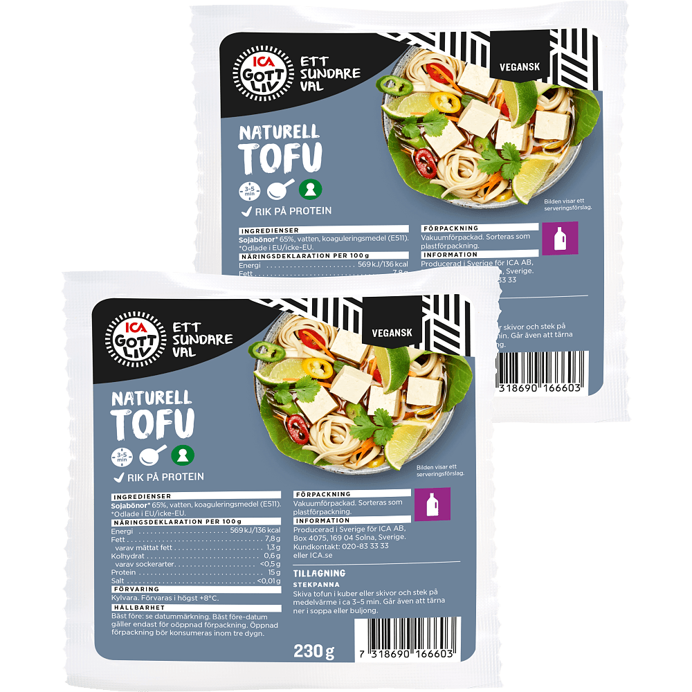 Erbjudanden på Tofu naturell från ICA Kvantum för 32 kr