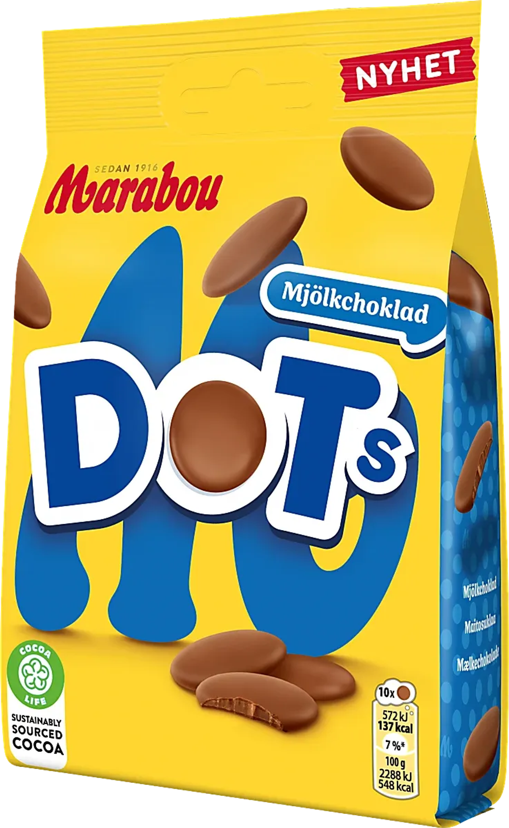 Erbjudanden på Dots mjölkchoklad (Marabou) från Coop X:-TRA för 20 kr