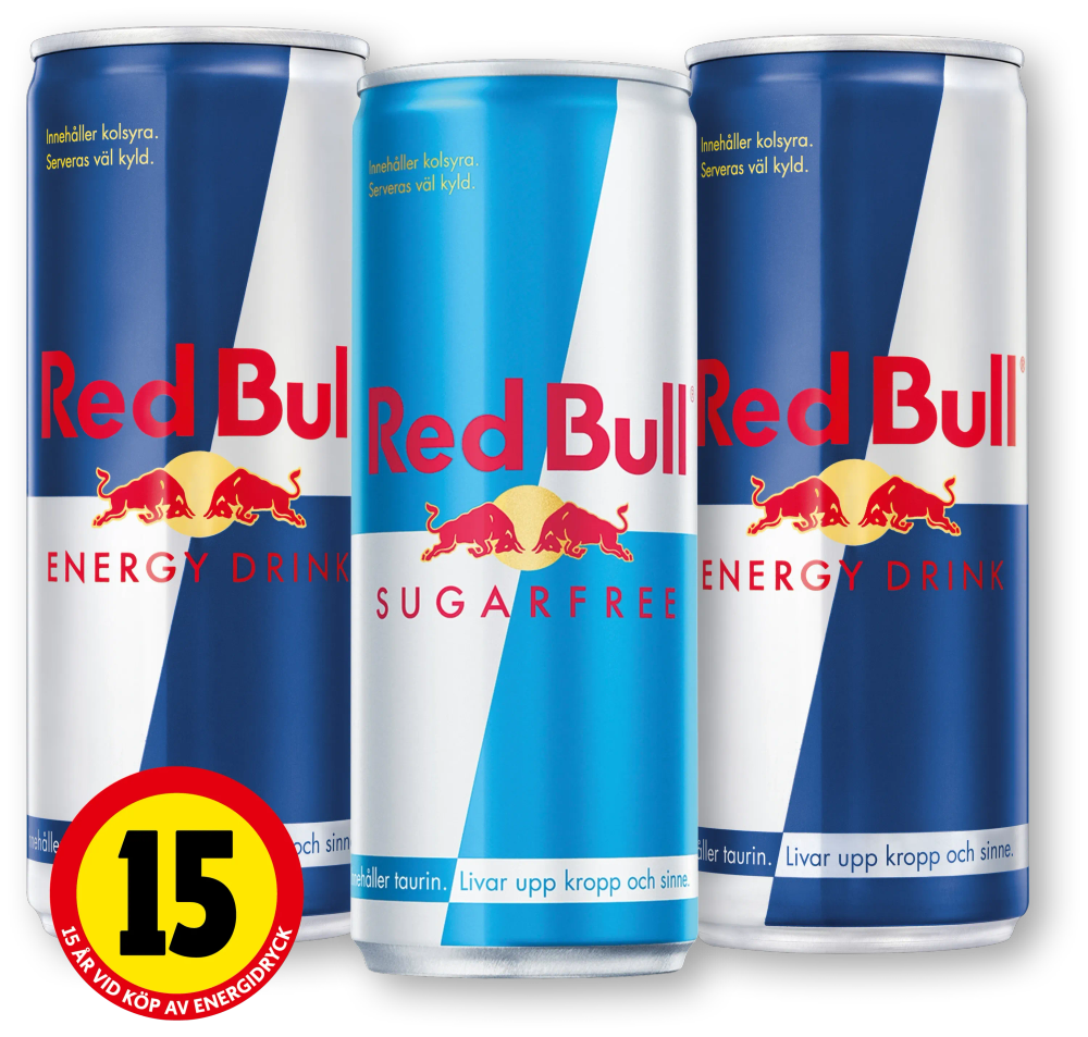 Erbjudanden på Energidryck (Red Bull) från ICA Maxi Stormarknad för 33 kr