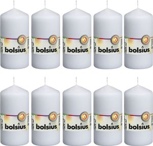 Bolsius bloklys 10 stk. 120 x 58 cm hvid