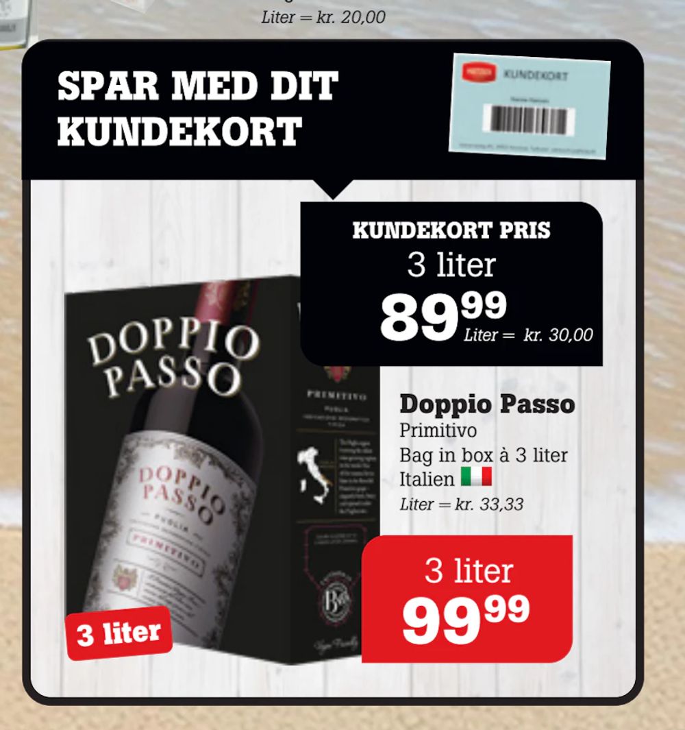 Tilbud på Doppio Passo fra Poetzsch Padborg til 99,99 kr.
