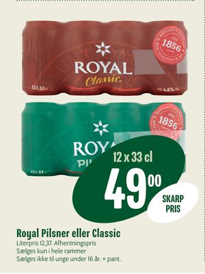 Royal Pilsner eller Classic
