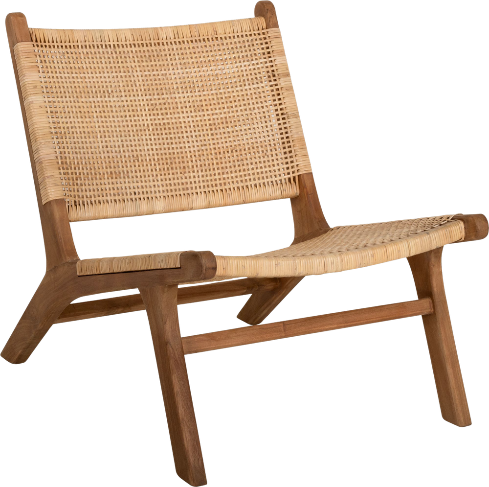 Tilbud på Mena Loungestol, Naturrattan Flet Og Natur Stel 72 Cm 60 Cm fra My Home Møbler til 1.499 kr.