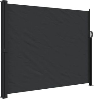 vidaXL Uttrekkbar sidemarkise svart 170x300 cm