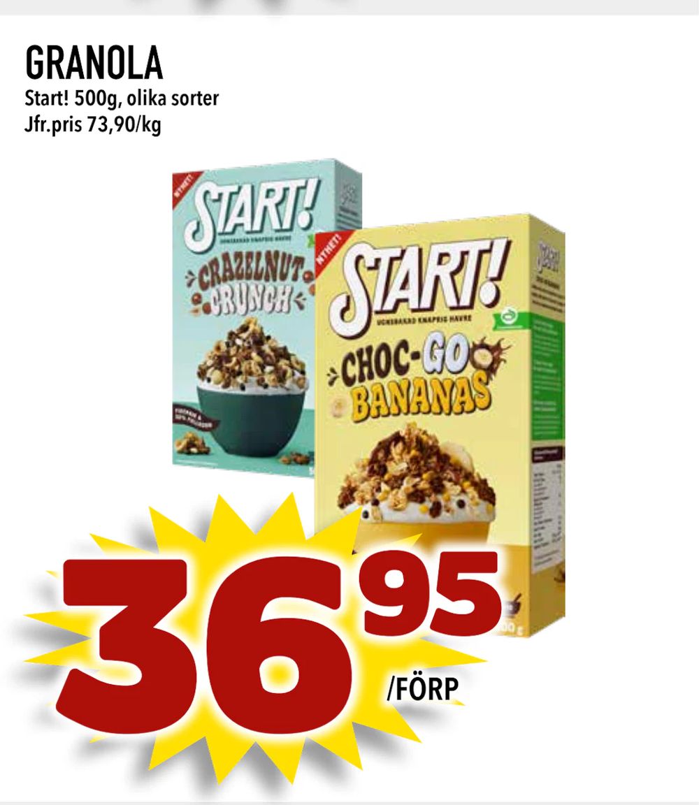 Erbjudanden på GRANOLA från Bonum matmarknad för 36,95 kr
