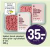 Hakket dansk oksekød eller grise- og kalvekød 8-12% 500 g