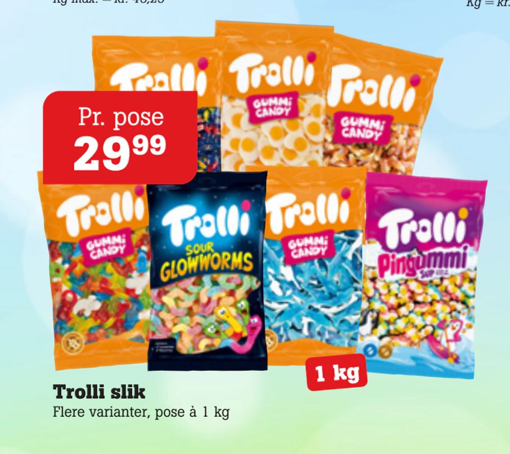 Tilbud på Trolli slik fra Poetzsch Padborg til 29,99 kr.