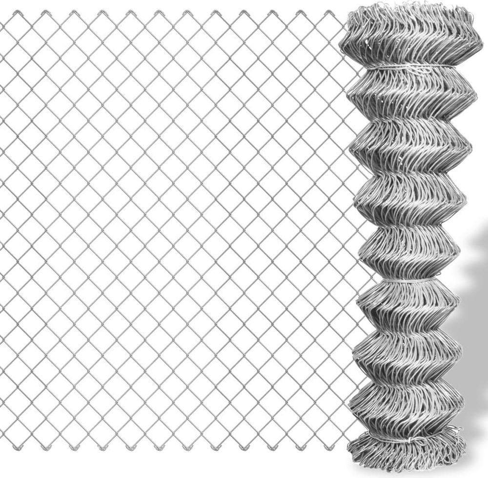 Tilbud på vidaXL Kjedegjerde galvanisert stål 25x1 m sølv fra vidaXL.no til 1 559 kr