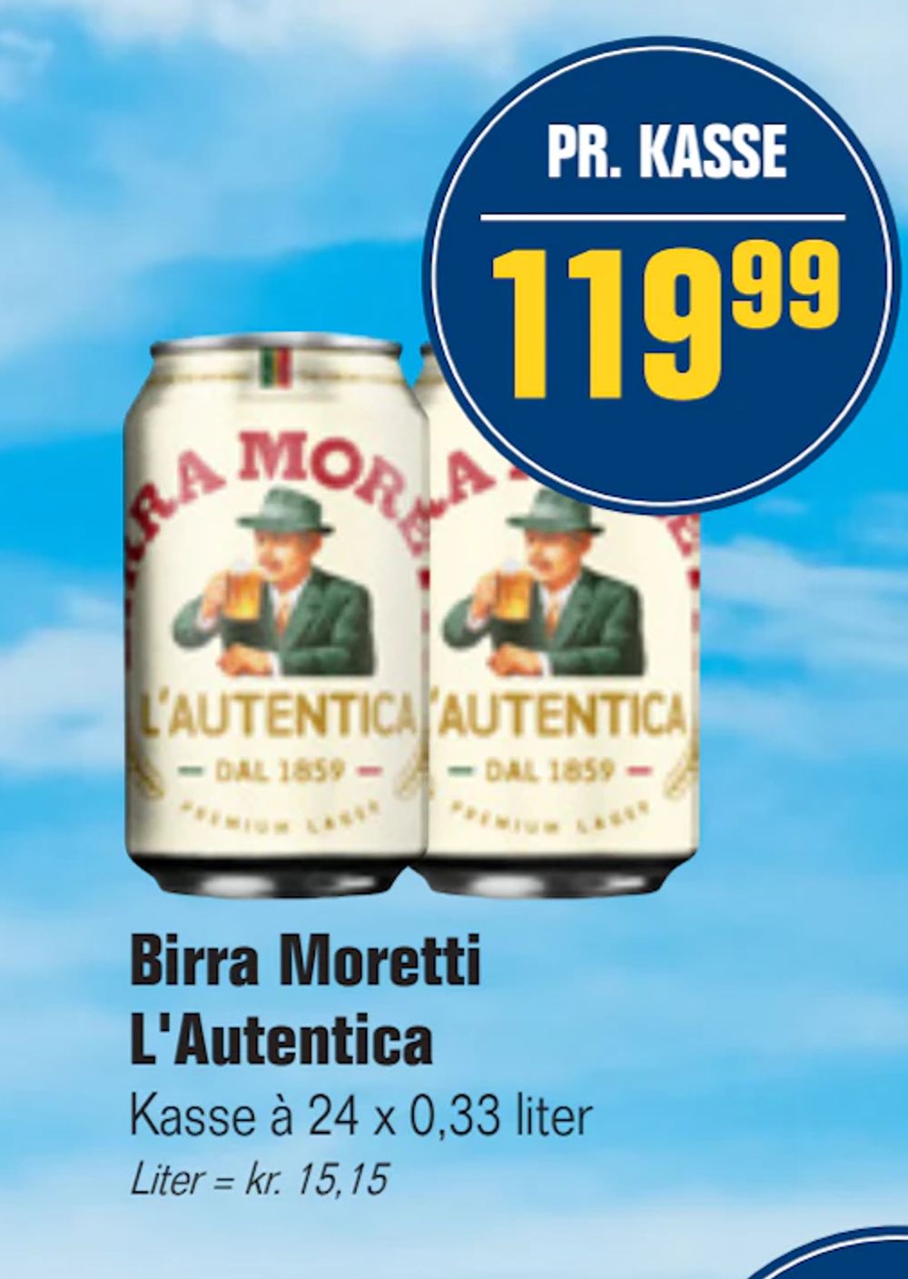 Tilbud på Birra Moretti L'Autentica fra Otto Duborg til 119,99 kr.