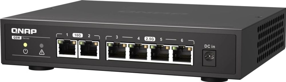 Tilbud på QNAP QSW-2104-2T - Switch - ikke administreret - 2 x 100/1000/2.5G/5G/10GBase-T + 4 x 100/1000/2.5G - desktop fra ComputerSalg til 1.452 kr.