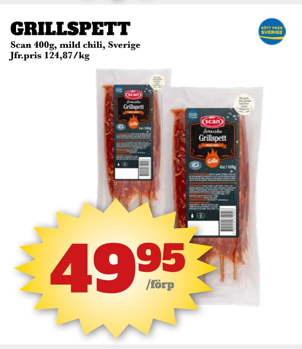 Erbjudanden på GRILLSPETT från Bonum matmarknad för 49,95 kr