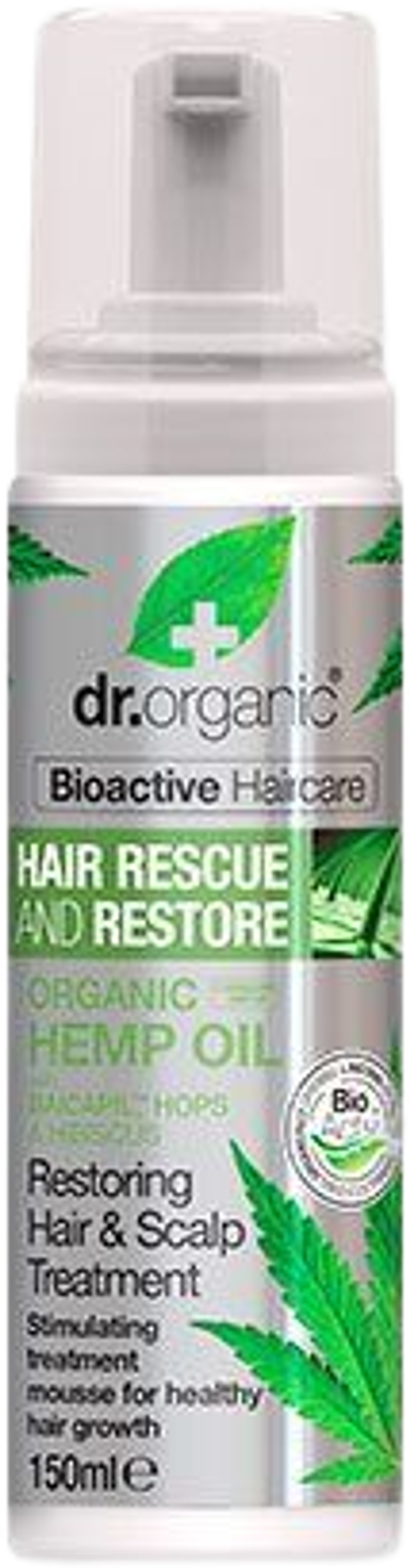 Tilbud på Hemp Oil Hair Rescue and Restore (Dr. Organic) fra Helsam til 143,20 kr.