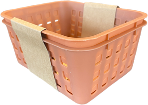 Plastik kurv - Terracotta - Ekstra Mini (2-pak)